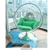 Kép 11/33 - Függő fotel állvánnyal, átlátszó/ezüst/szürke, BUBBLE NEW TYP 2
