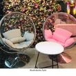 Kép 2/33 - Függő fotel állvánnyal, átlátszó/ezüst/szürke, BUBBLE NEW TYP 2
