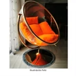 Kép 9/33 - Függő fotel állvánnyal, átlátszó/ezüst/szürke, BUBBLE NEW TYP 2
