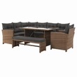 Kép 1/34 - Kerti rattan szett, világosbarna/szürkésbarna, SAGIR
