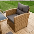 Kép 31/34 - Kerti rattan szett, világosbarna/szürkésbarna, SAGIR