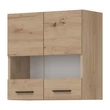 Kép 1/3 - PATI Felső vitrines szekrény 60cm 2 ajtóval Artisan tölgy Fronttal Kép 1/3 - PATI Felső vitrines szekrény 60cm 2 ajtóval Artisan tölgy Fronttal
