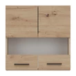 Kép 2/3 - PATI Felső vitrines szekrény 60cm 2 ajtóval Artisan tölgy Fronttal Kép 2/3 - PATI Felső vitrines szekrény 60cm 2 ajtóval Artisan tölgy Fronttal