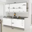 Kép 2/3 - konyhabútor, fehér extra magasfényű/szürke, PRADO