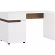 Kép 1/8 - PC-asztal, fehér extra magasfényű HG/tölgy sonoma sötét trufla, LYNATET TYP 80