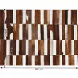 Kép 6/7 - Luxus bőrszőnyeg, barna /fehér, patchwork, 201x300, bőr TIP 5