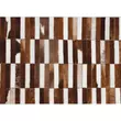 Kép 1/7 - Luxus bőrszőnyeg, barna /fehér, patchwork, 201x300, bőr TIP 5