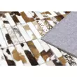 Kép 4/9 - Luxus bőrszőnyeg, fekete/barna/fehér, patchwork, 201x300, bőr TIP 4