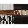 Kép 1/9 - Luxus bőrszőnyeg, fekete/barna/fehér, patchwork, 201x300, bőr TIP 4