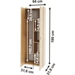 Kép 3/3 - Kombinált szekrény, DTD laminált, sonoma tölgyfa, NATALI TIP 6