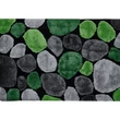 Kép 1/7 - Szőnyeg, zöld/szürke/fekete, 170x240, PEBBLE TYP 1