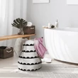 Kép 21/21 - Szennyestartó kosár, fehér/minta fekete, PLEJO TYP 2
