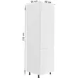 Kép 3/5 - Hűtő beépítő szekrény, fehér/fehér extra magasfényű, jobbos, AURORA D60ZL