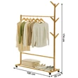 Kép 7/7 - Kerekes akasztó, bambus, 100 cm széles, VIKIR TYP 3