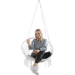 Kép 1/40 - Függő szék, pamut+fém/fehér, AMADO 2 NEW