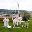 Kép 33/40 - Függő szék, pamut+fém/fehér, AMADO 2 NEW