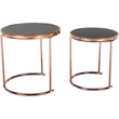 Kép 4/18 - 2 darabos dohányzóasztal készlet, rose gold króm rózsaszín/fekete, MORINO