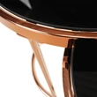 Kép 9/18 - 2 darabos dohányzóasztal készlet, rose gold króm rózsaszín/fekete, MORINO