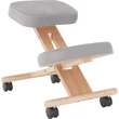 Kép 1/22 - Ergonomikus térdelőszék, szürkésbarna Taupe/bükkfa, FLONET
