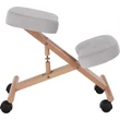 Kép 14/22 - Ergonomikus térdelőszék, szürkésbarna Taupe/bükkfa, FLONET