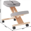 Kép 22/22 - Ergonomikus térdelőszék, szürkésbarna Taupe/bükkfa, FLONET