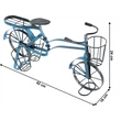 Kép 11/13 - Kerékpár alakú RETRO virágcserép, fekete/kék, ALBO