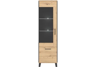 LOFT vitrin 1 üvegezett és 1 normál ajtóval