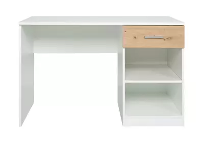 MEDAN Íróasztal 1 fiókkal 120cm  Fehér – Artisan tölgy