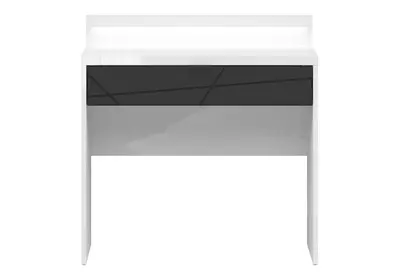 FORN Fésülködőasztal világítással Fényes fehér / Matt fekete