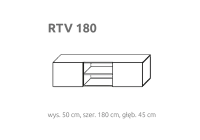 BRIKS TV szekrény RTV180 Prémium fronttal
