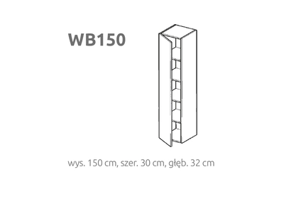 BRIKS Oldalra nyíló álló fali szekrény WB150
