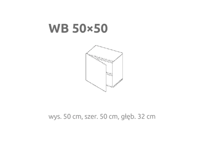 BRIKS Oldalra nyíló fali szekrény WB50X50