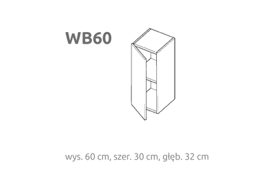 BRIKS Oldalra nyíló álló fali szekrény WB60