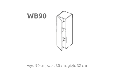 BRIKS Oldalra nyíló álló fali szekrény WB90