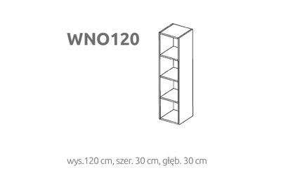 BRIKS Nyitott álló fali szekrény WNO120
