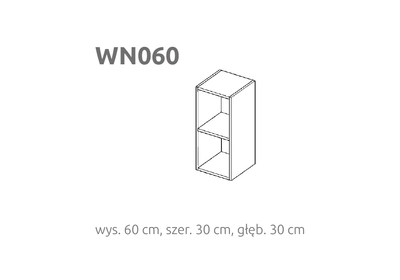 BRIKS Nyitott álló fali szekrény WNO60