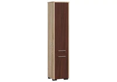 FIN Fürdőszobai magasszekrény 30 2 ajtóval 140cm Sonoma tölgy / Wenge