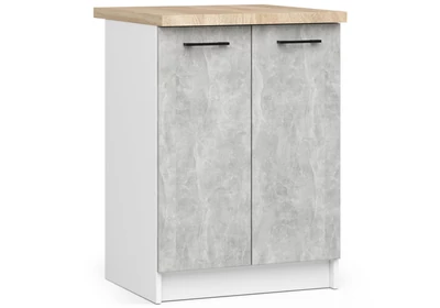 OLIWIA Alsószekrény 60cm 2 ajtóval Fehér / Beton