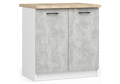 OLIWIA Alsószekrény 80cm Fehér / Beton