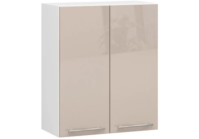 OLIWIA Felsőszekrény 60cm Fehér / Fényes Cappuccino