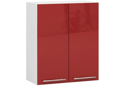OLIWIA Felsőszekrény 60cm Fehér / Fényes Vörös