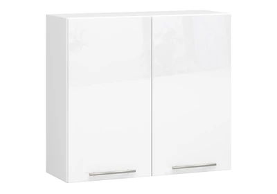 OLIWIA Felsőszekrény 80cm Fehér / Fényes fehér