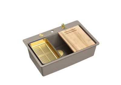 Szürkés barna / Arany színű kiegészítők