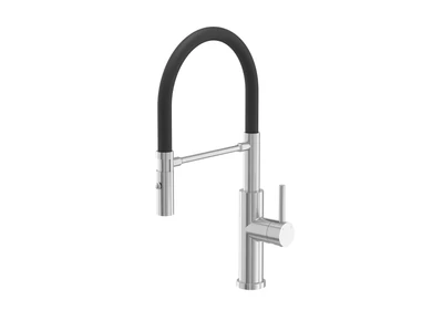 Acél / fekete csővel