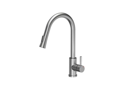 JULIA konyhai mosogató csaptelep kihúzható fejjel Acél színben