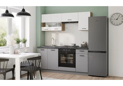 PATI Konyhablokk 180cm Fehér és Világos grafit színben