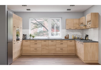 PATI „U” alakú Konyhablokk 240+400+240cm Cremona Torro tölgy színben