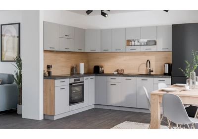 PATI Sarok Konyhablokk „L” alakú 220x250cm Világos grafit színben