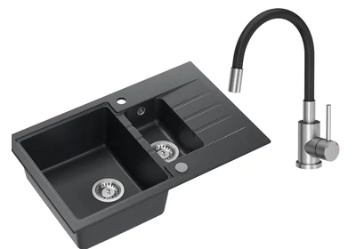 Szemcsés fekete / Acél színű kiegészítők