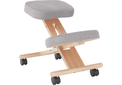 Ergonomikus térdelőszék, szürkésbarna Taupe/bükkfa, FLONET